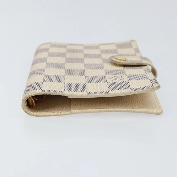 LOUIS VUITTON Damier Azur Agenda PM Day Planner Cover R20706 LV Auth 130831 - Picture 7 of 16